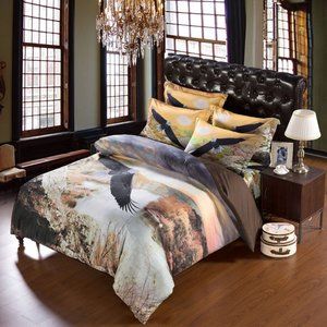 NEW W/ TAGS!!! Soaring Bald Eagle FULL Size Bedding - HOME SCENTS